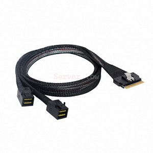 Кабель Slimline SAS SFF8654-8i - 2x SFF8643 (NVMe Connection) 1м